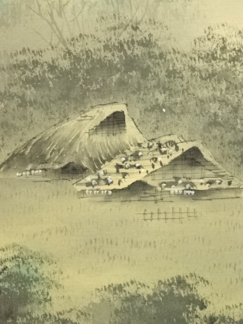 道具 ] - 道具 津田峰水筆 渓山流水 肉筆絹本掛軸（共箱） | ネット